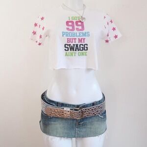 y2k 99 problems baby tee cropped graphic t shirt fitted